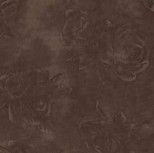 Tissu patchwork Stof - roses ombrées chocolat