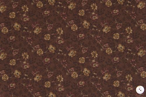 Tissu patchwork marron - Quilt Gate Gentle Flowers - Petites Fleurs