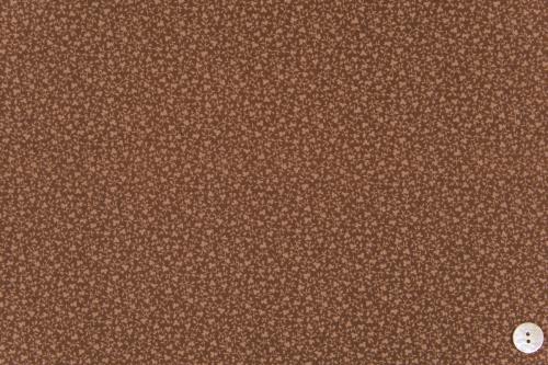 Tissu patchwork Quilt Gate - Collection Gentle Flowers - Marron Noisette