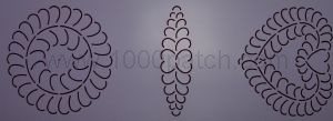 stencil formes 3 rosaces pour centre de bloc - pochoir Patchwork
