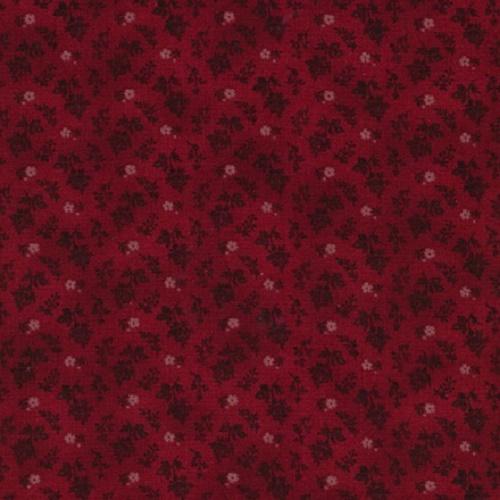 Tissu patchwork Stof - Collection Kyoto - bordeaux et imprimés noir
