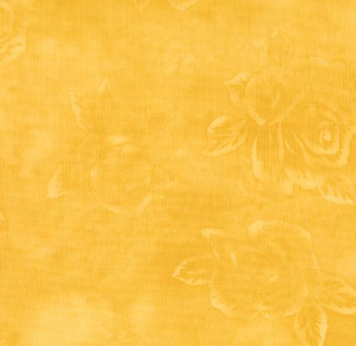 Tissu patchwork Stof - roses ombrées jaune soleil