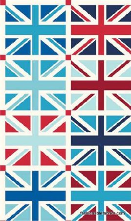 Panneau tissu patchwork Riley Blake 6 drapeaux anglais Union Jack