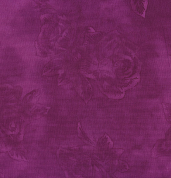 Tissu patchwork Stof - roses ombrées grenat