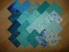 lot de 20 coupons de tissus patchwork turquoises