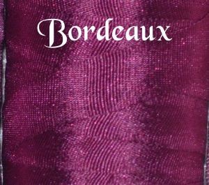 Ruban de soie 7 mm couleur BORDEAUX