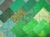 lot de 12 coupons de tissu patchwork verts  15 x15 cm