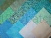 lot de 12 coupons de tissus patchwork turquoises 15 x15 cm