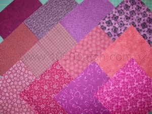 lot de 12 coupons patchwork bordeaux grenats 15 x15 cm