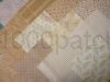 12 coupons de tissu patchwork beige et crème 15 x15 cm