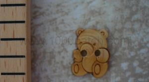  Bouton de bois nounours