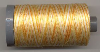 Bobine de fil à quilter AURIFIL dégradés du ORANGE au JAUNE POUSSIN spécial patchwork 