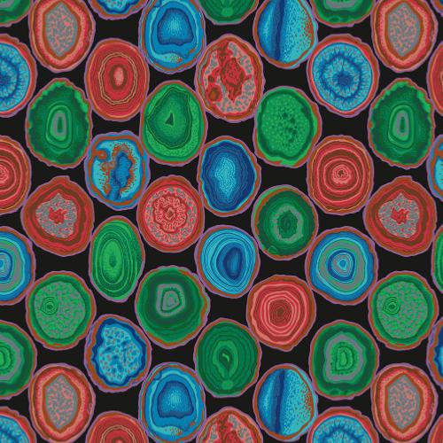 Tissu Kaffe Fassett - Geodes - PJ099 Black