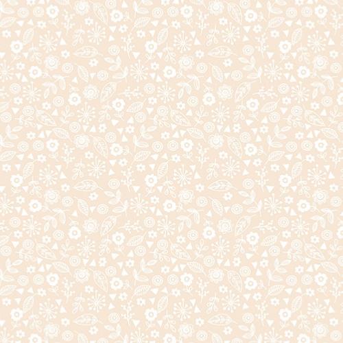 Tissu Makower petites fleurs – Tons sur Tons beige rosé – Collection Essentials