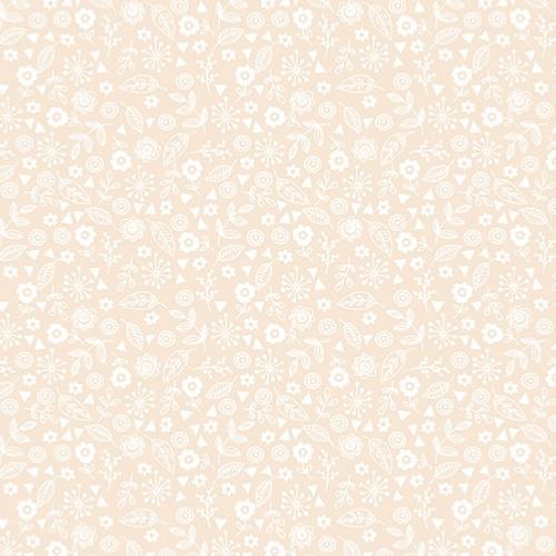 Tissu Makower petites fleurs – Tons sur Tons beige rosé – Collection Essentials