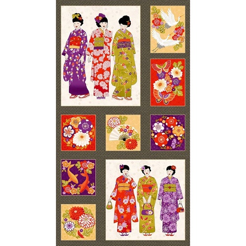 panneau japonais kimono