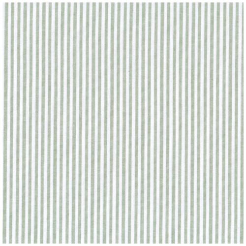 Tissu country rayures vertes et blanches - Tissu Patchwork Stof
