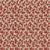 Tissu patchwork rouge et crème
