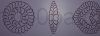 stencil formes 3 rosaces pour centre de bloc - pochoir Patchwork