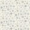 Tissu patchwork Makower - Flocons Gris et Argent - Scandi
