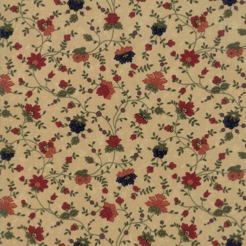 Tissu Moda Kensas Troubles Petites fleurs sur fond beige - On Meadowlark Pond