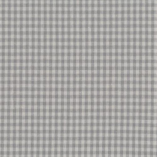 Tissu Lin - Petits Carreaux Gris - Collection Shabby Chic