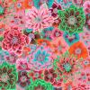 Tissu Kaffe Fassett - Hellebores roses - PJ118 PINK