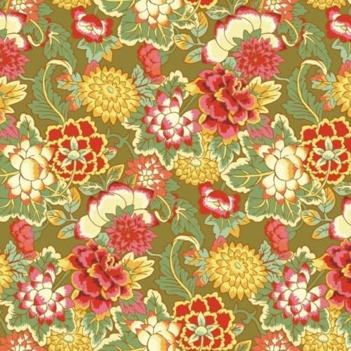 Tissu Kaffe Fassett vert - Cloisonne - GP046 Moss