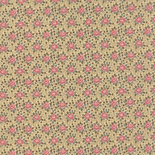 Tissu Moda Petites Fleurs sur fond beige - SOLDES