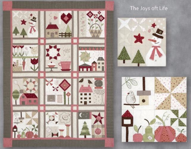 Block Of The Month - BOM Mary Suarez - The Joy of Life- mois d'Aout