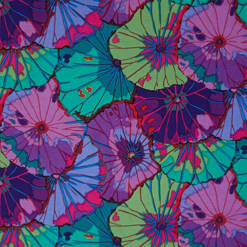 Tissu Kaffe Fassett violet - Lotus Leaf Purple