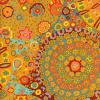 Tissu Kaffe Fassett - Millefiore - GP92 Orange