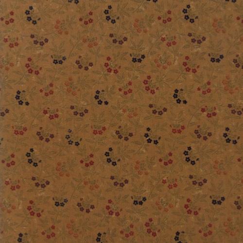 Tissu Moda Kensas Troubles Toutes Petites fleurs sur fond caramel -  On Meadowlark Pond