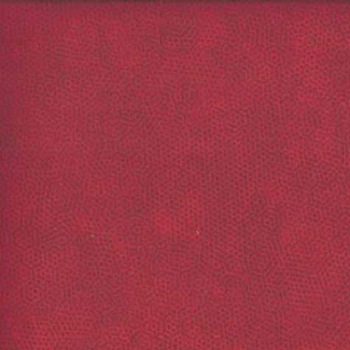 Tissu patchwork Makower Uk - Dimples Faux Uni Rouge Foncé