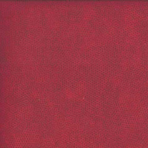 Tissu patchwork Makower Uk - Dimples Faux Uni Rouge Foncé