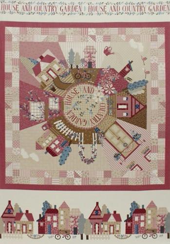 Panneau de Tissu Patchwork Lecien American Country Rose