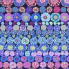 Tissu Kaffe Fassett GP169 - Row Flowers Blue