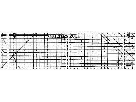 Règle anti dérapante en inches "quilter's rule" 6.5"x24"