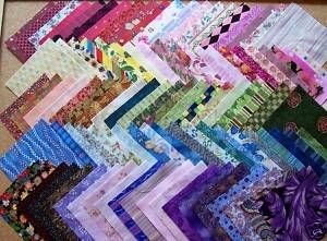 200 échantillons  patchwork multicolores 5x5cm