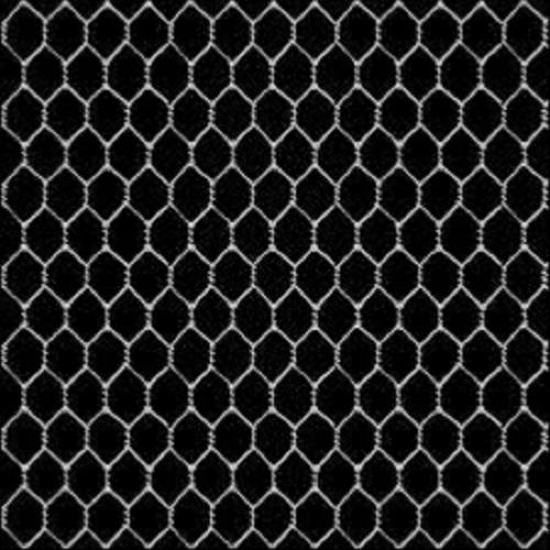 Tissu patchwork Grillage de Poule gris sur fond noir