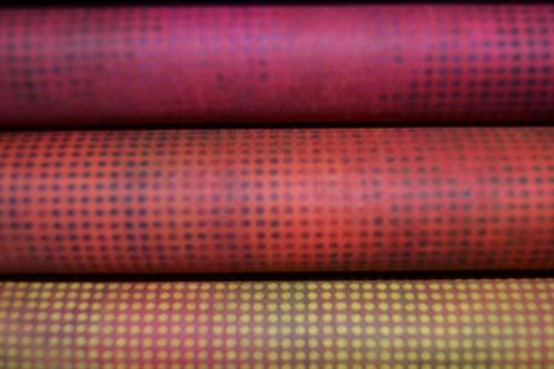 Lot de 3 coupons Patchwork Rouge Orangé Dit Dot Evolution- 24x55cm