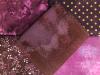 Tissu Patchwork - Lot de 5 coupons Violine et bordeaux - Promo