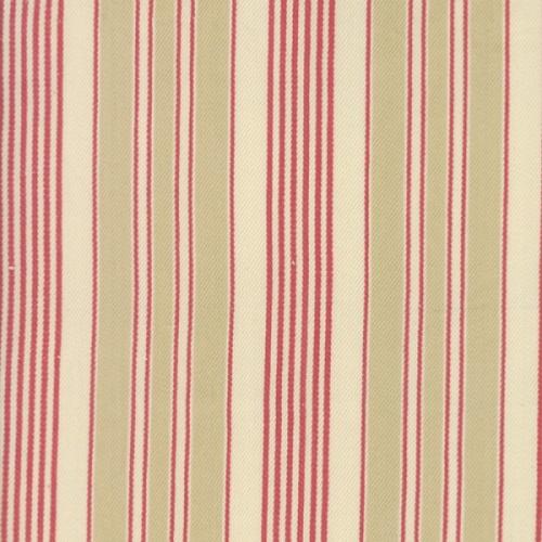  Tissu Moda Atelier De France - Toile à matelas crème et rouge