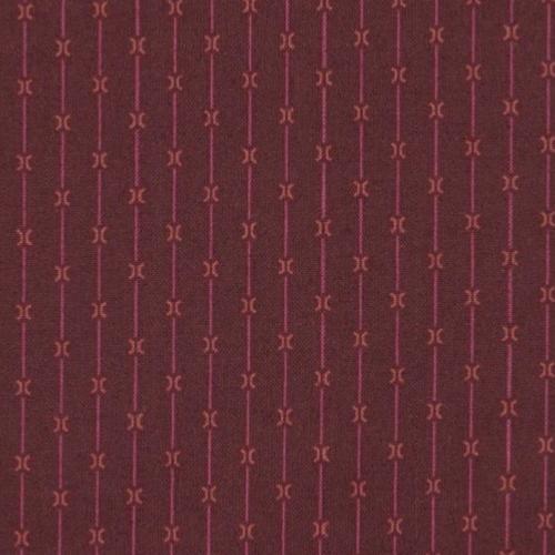 Tissu Makower Trinkets X-Stripe Bordeaux