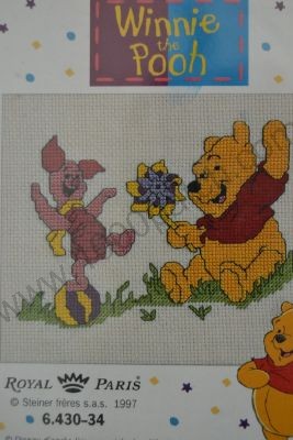 Kit de point de croix DISNEY winnie et porcinet jouent