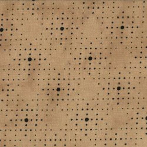 Tissu Moda Imprimé petits points noirs sur fond beige
