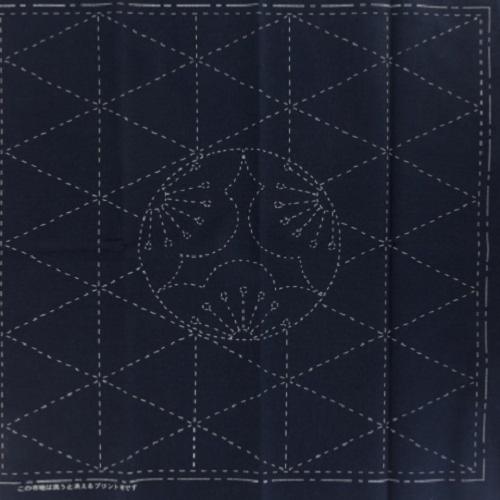 Coupon de Tissu Japonais Sashiko  -  Abricotier 31x31cm