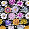 tissu patchwork kaffe fassett  big bloom black  GP091