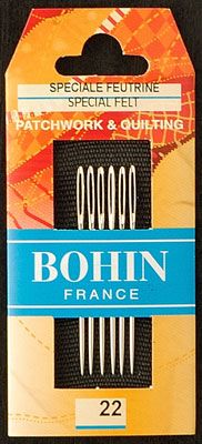 Paquet d'aiguilles BOHIN spéciale feutrine pour patchwork n°22