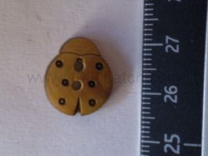  Bouton de bois coccinelle